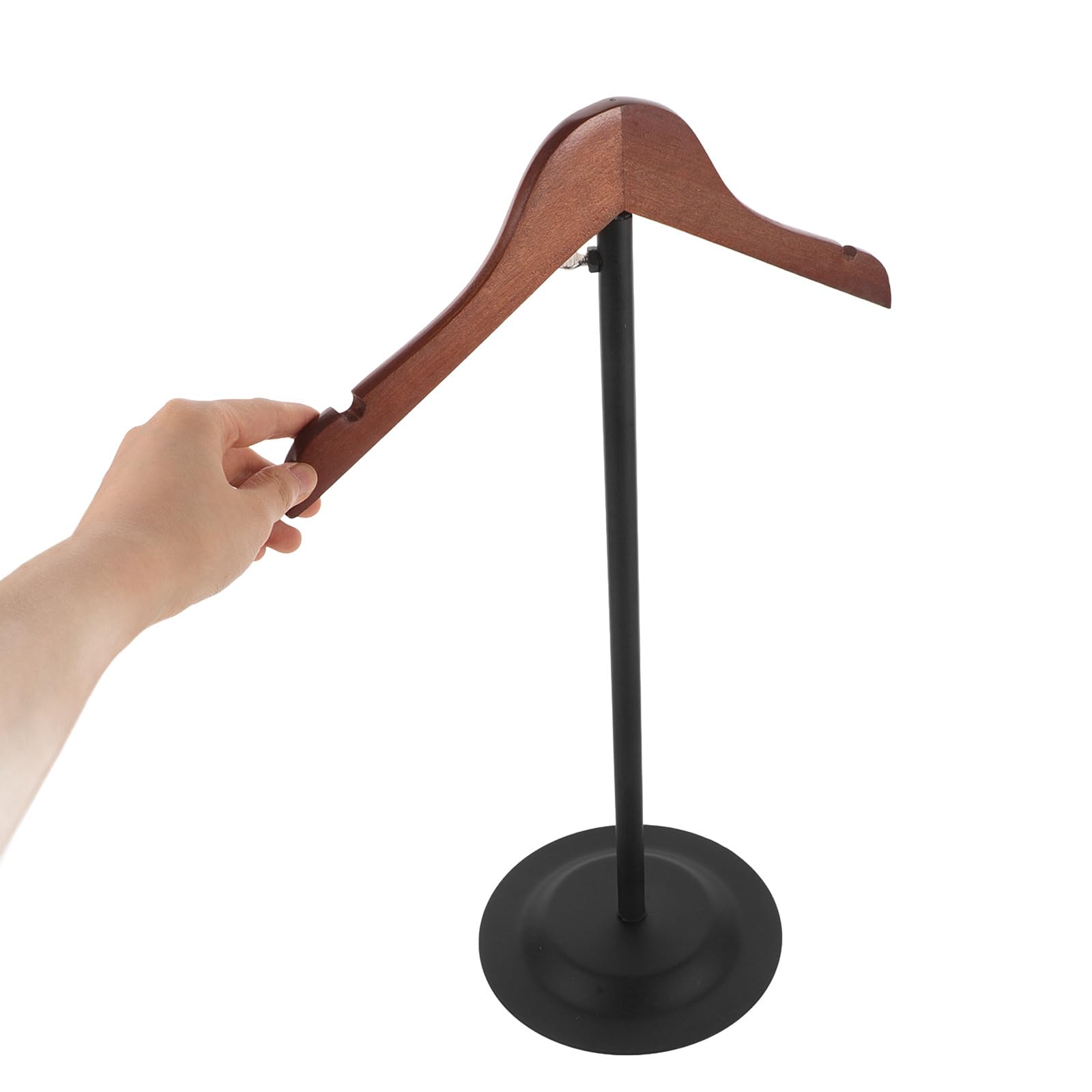 MAGICLULU Stand Appendiabiti per Magliette in Acciaio Inossidabile e Legno Altezza Regolabile, Design Salvaspazio e Struttura Robusta per Uso Domestico ed Esposizioni