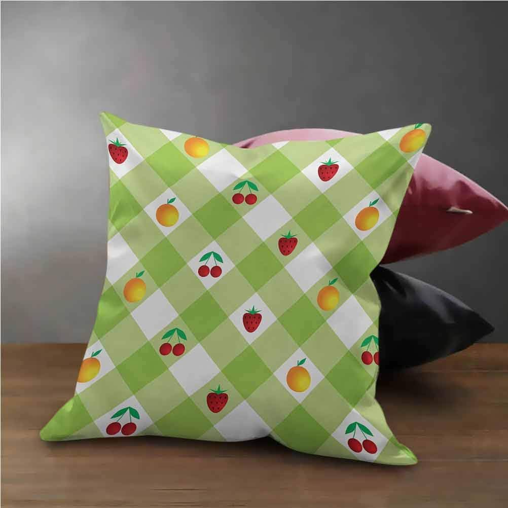 HouseLook Checkered Pillow Case Cover Shams Fresh Ripe