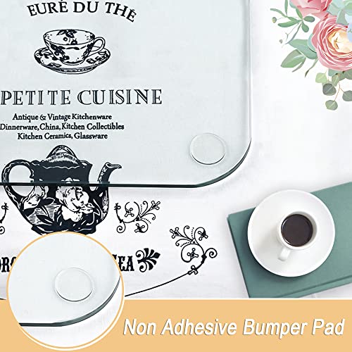 Paraurti da tavolo in vetro morbido trasparente di...