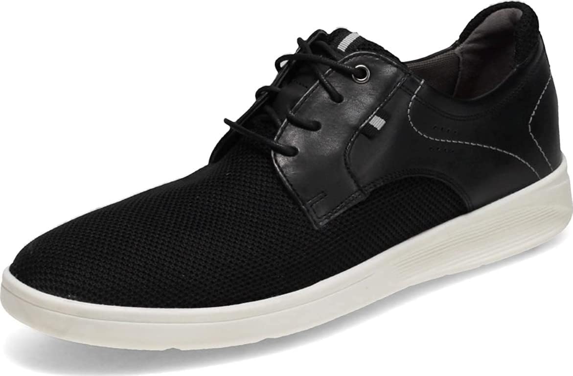 Rockport Men's Caldwell Plaintoe Ox Sneaker, Black MESH/LEA, 10