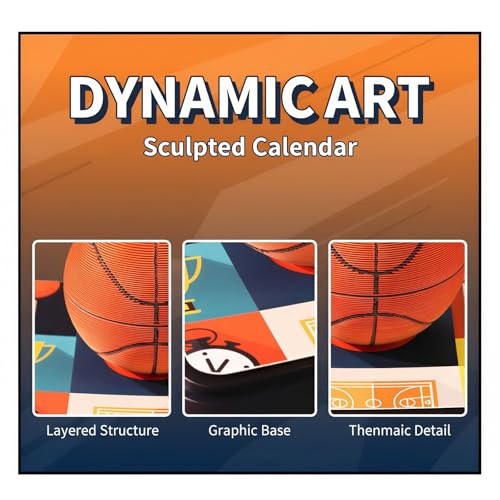 Calendrier de bureau 2026 basket-ball pour espace de travail - 6