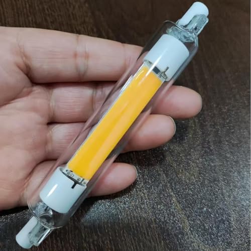 LEDLOCLB Foco LED R7S De Alta Potencia, 2 Uds., 78mm, 118mm, 30W, 40W, 110V, 220V, Bombilla COB, Tubo De Vidrio, Lámparas Halógenas De Repuesto,Luz Natural,50W 118mm