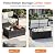 LazySunsets 6-Piece Outdoor Patio Furniture Set, Rattan Outdoor Sectional with Thick Waterproof Cushions, Wicker Ottomans & Waterproof Cover, Patio Conversation Set for Garden, Backyard, Grey
