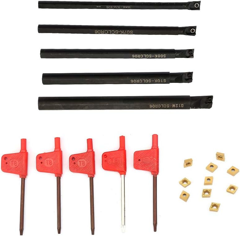 Metal Lathe Tools, Lathe Turning Tools SO7KSCLCR06 SO8KSCLCR06 S10KSCLCR06 SCLCR06 Mini Lathe Tools Lathe Turning Tool Holder
