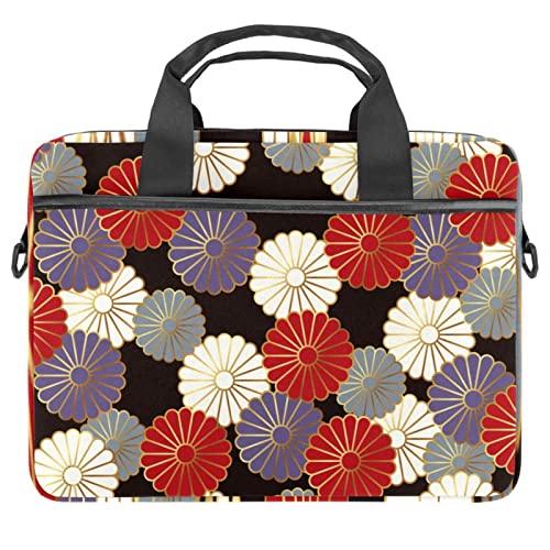 Housse ordinateur portable 13-14.5 pouces sac à bandoulière chrysanthème