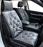 Car Seat Cushion Soft Leather Car Seat Pad Protector Universal Four Seasons, Seat Cover pad Mat for Auto Supplies Office Chair 1PC Gray
