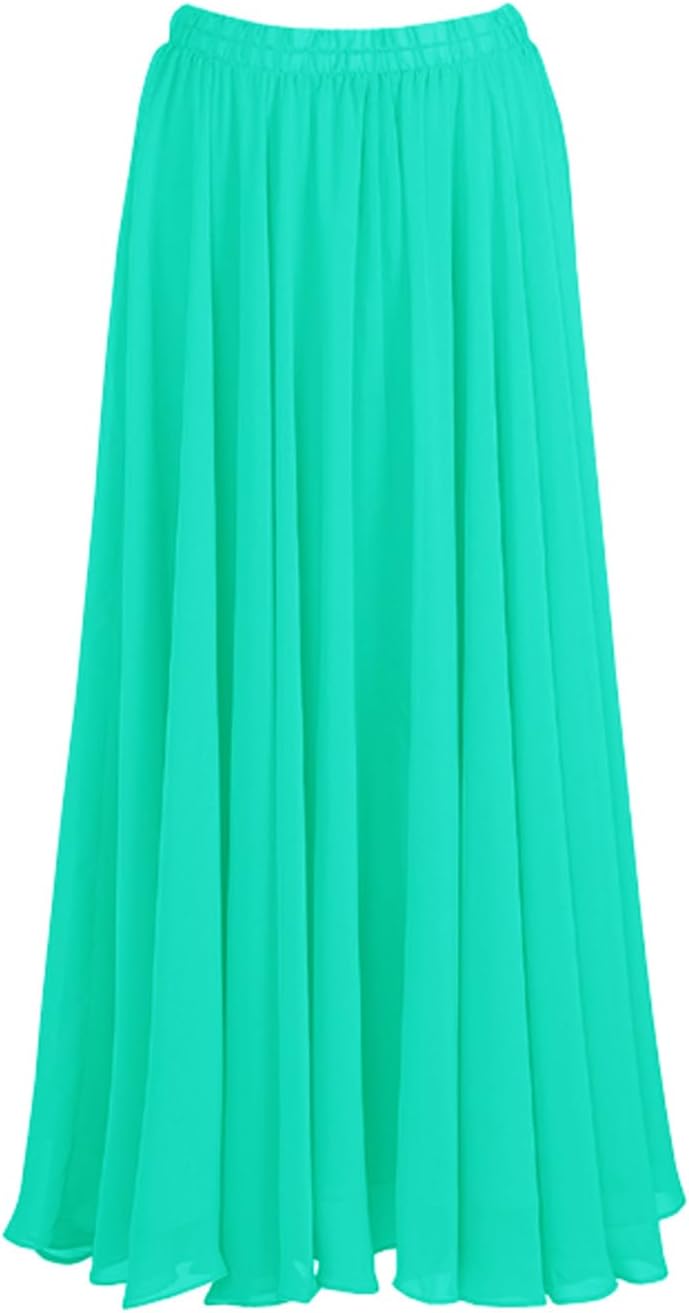Indian Trendy Women's 2 Layer Skirts Chiffon Gypsy Full Circle Belly Dance Tribal Big Hem Reversible