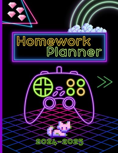 Homework Planner 2024-2025: Level Up Your Studies with a Gaming Twist - Undated Daily Assignment Tra