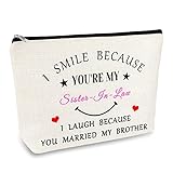 Sister in Law Gift from Sister Brother Makeup Bag Unbiological Sister Bonus Sister Gift Ideas...
