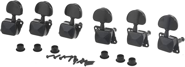 Musiclily Pro 3L3R Semi-Sealed Gitarre Tuners Mechaniken Machine Heads Tuning Pegs Set für Les Paul SG Style E-Gitarre Folk Akustische Gitarre,Schwarz