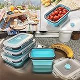 Alimat PluS 4 Assorted Size Set Collapsible Food Containers with Lids, Silicone Food Containers Including 350ml, 500ml, 800ml and 1200ml, Collapsible Food Storage for Main Meal, Salad, Fruit, Snack - Image 6