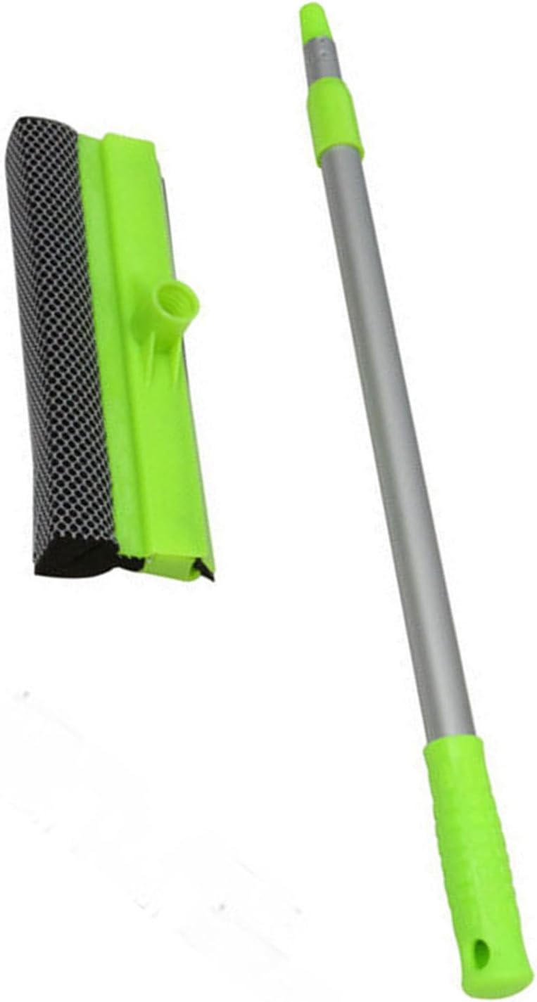 2 in 1 Window with Absorbent Sponges and Extendable Poles for Smooth Surfaces Car Windshield Washer