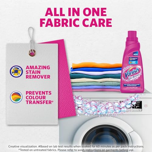 Image of Vanish All in One Liquid Detergent Booster - 800 ml with Instant Stain Remover Spray, 500 ml | Suitable for Clothes, Carpet, Sofa and Curtains