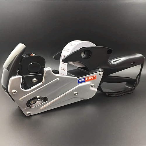 Miniatura 4 de MX-h813 - Pistola de etiquetas de precio para etiquetas de ropa, calcomanías de precio, fecha de caducidad, pistola de etiquetas de 1 línea, pistola