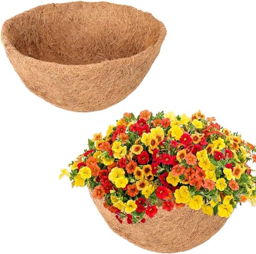 2PCS Trough Coco Replacement Liners 24/30/36/48 Inch Wall-mounted Coco Liner Trough Coco Liner for Window Box & Hanging Trough Planters (10 Inch-2PCS)