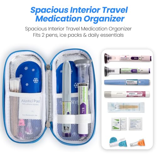 Image of YOUSHARES GLP-1 Cooler Travel Case for 2 Zepbound, Mounjaro & Insulin Pens