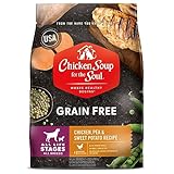 Chicken Soup for the Soul All Natural Premium Grain-Free All Life Stage Dry Dog Food, Real Meat First Ingredient, No By-Products, Added Taurine Supports Heart Health, Chicken, Pea & Sweet Potato, 22lb