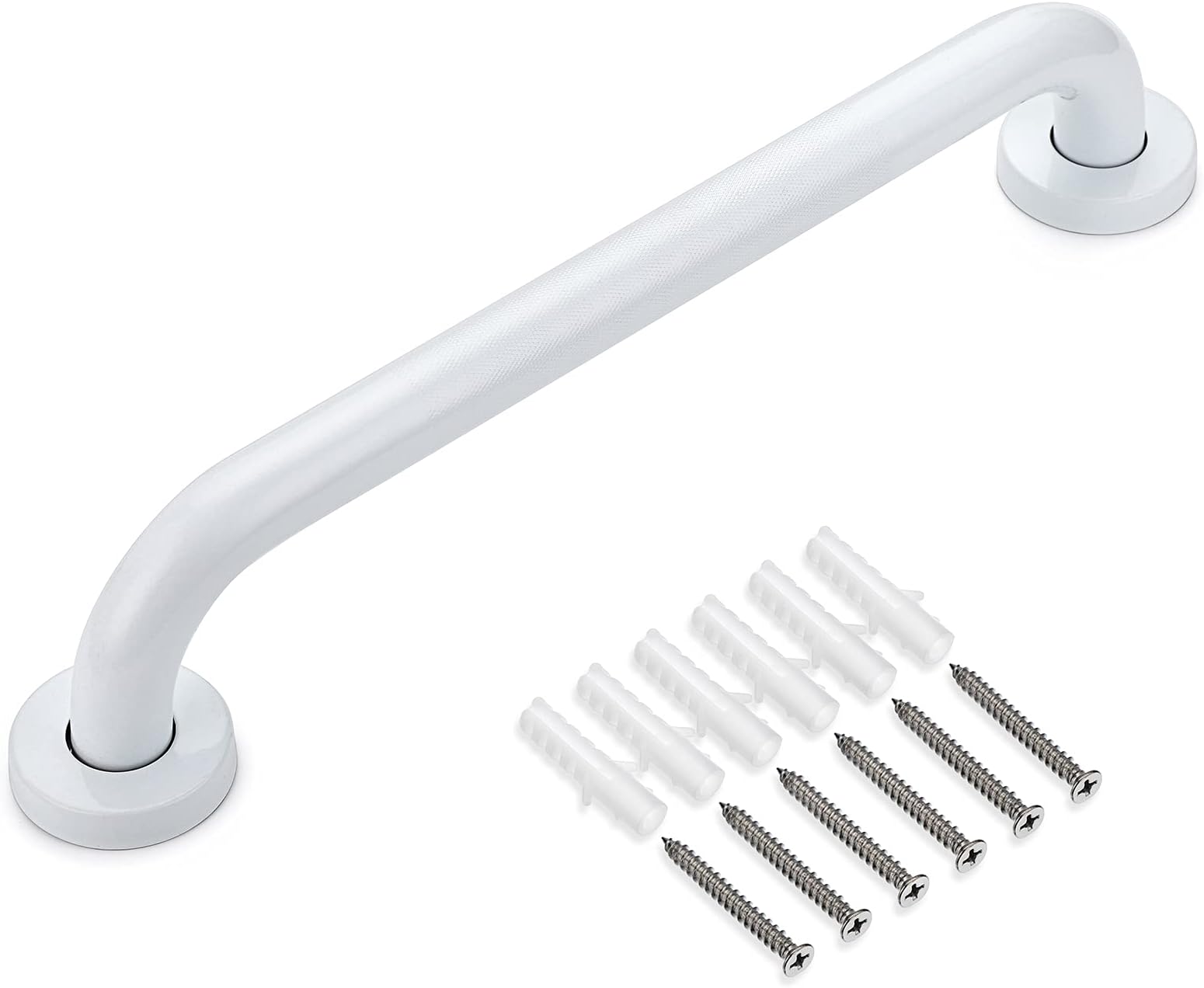 Sumnacon 20-Inch Aluminum Bath Grab Bar – Wall Mounted Safety Handrail With Screws, Black Finish For Shower, Tub & Toilet