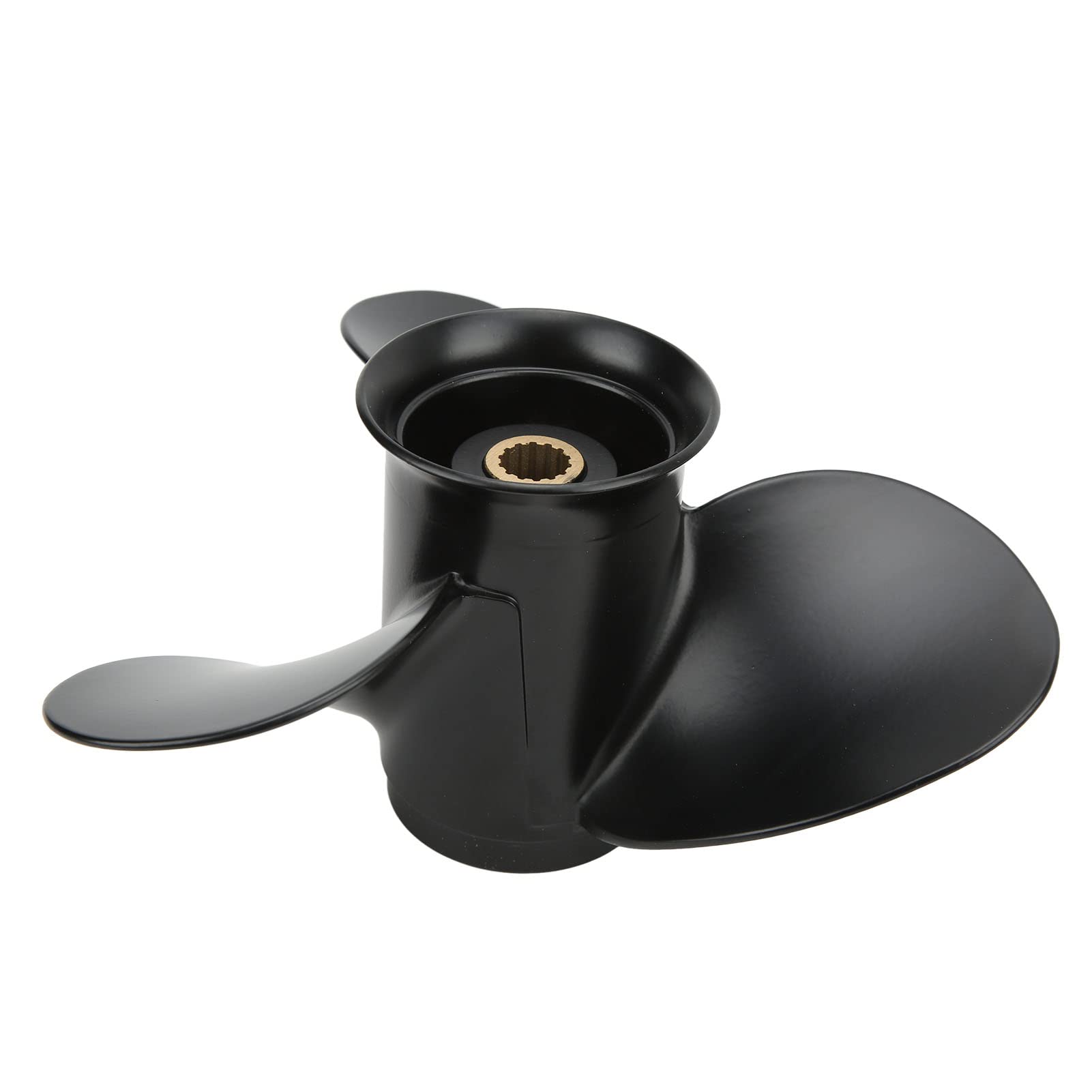 Acouto Außenbordpropeller-Bootsmotorpropeller, 9,25 Zoll Durchmesser mit 3 Blättern, 10 Zoll Teilung, 14 Zähne Spline, Passend für 9,9–20 PS Außenbordmotoren
