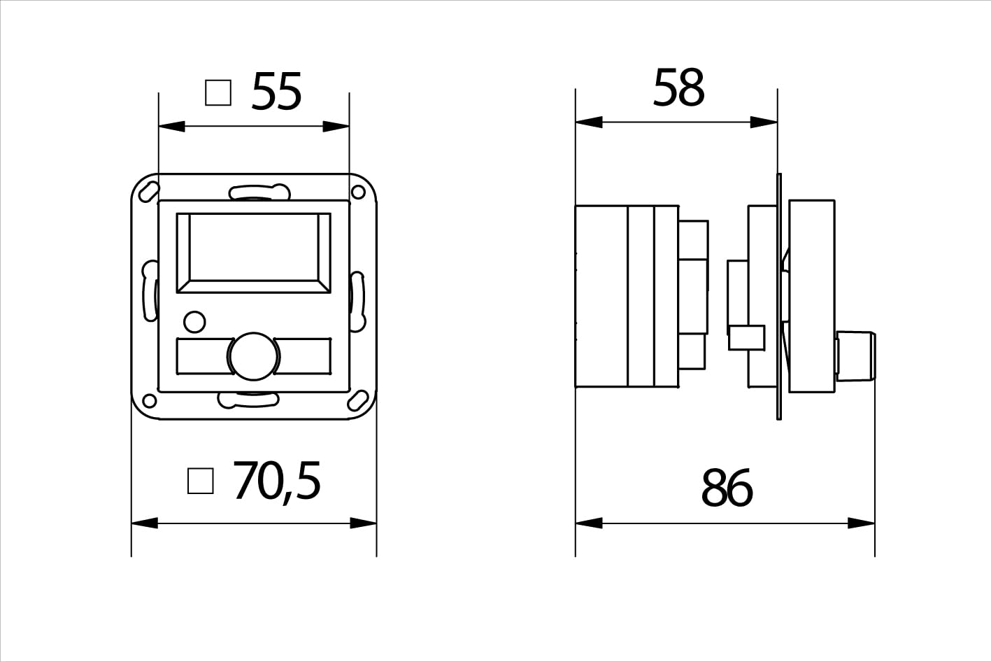 WHD DAB+ UP-Radio Set KEL 55 RC, Weiss - Unterputzradio inkl. KEL 55 Unterputz-Lautsprecher und Fernbedienung; DAB, DAB+ und UKW Empfang