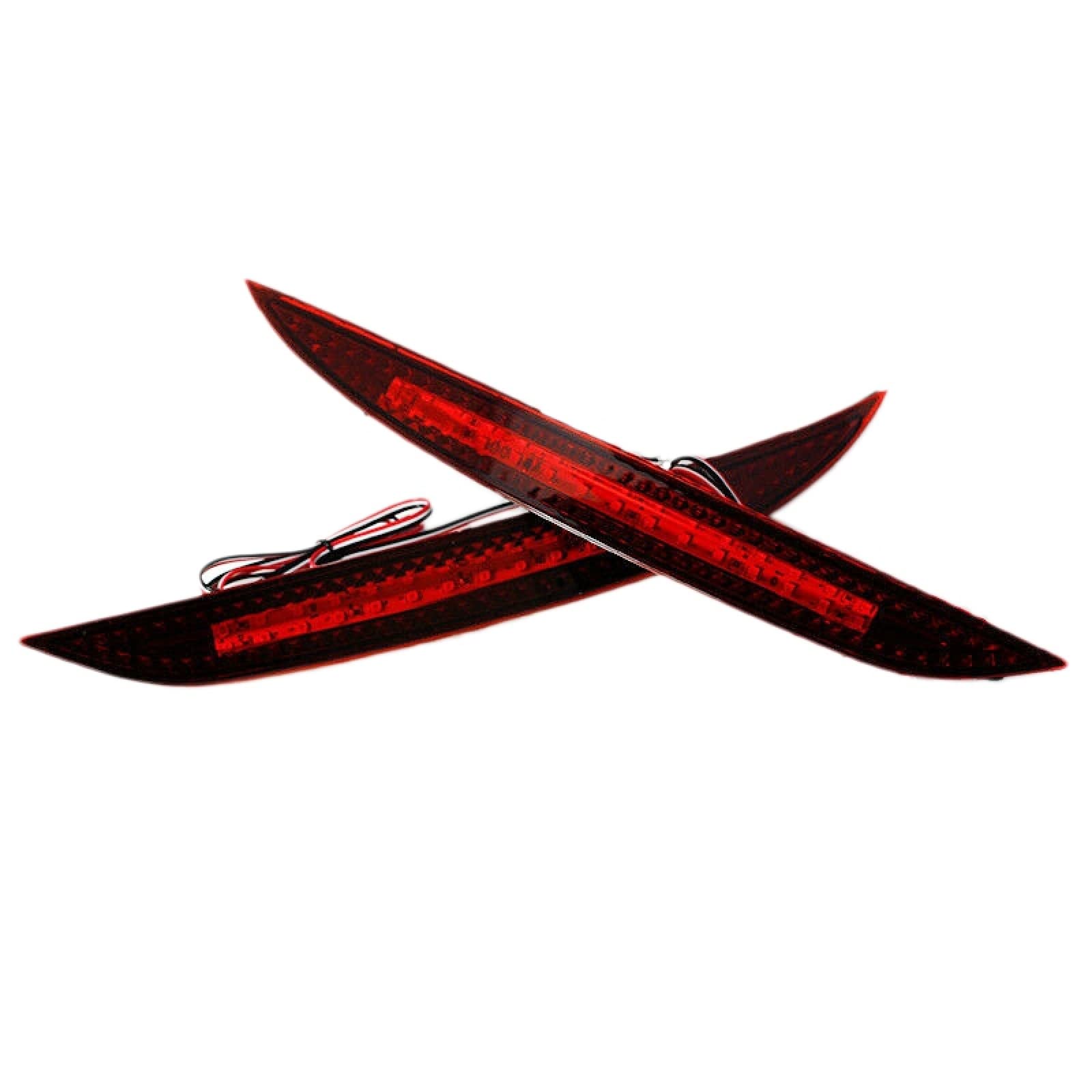 PURPLEQ for Kia K3 Cerato Forte 2012-2016, 2PCS Car Red Len Led Rear Bumper Reflector Brake Light Tail Fog Lamp