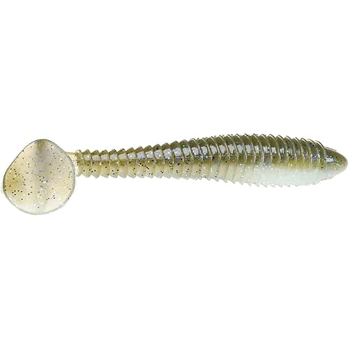 Strike King Rage Swimmer Fishing Lure, Soft Plastic Paddletail Minnow, Sleek Nose Cone, Softly Ribbed Body, Thin Tail