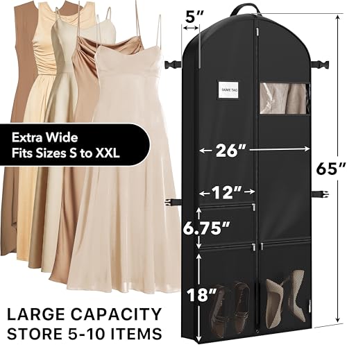 image for Simple Houseware 65'' Travel Garment Bag with Pockets for Suits, Dress