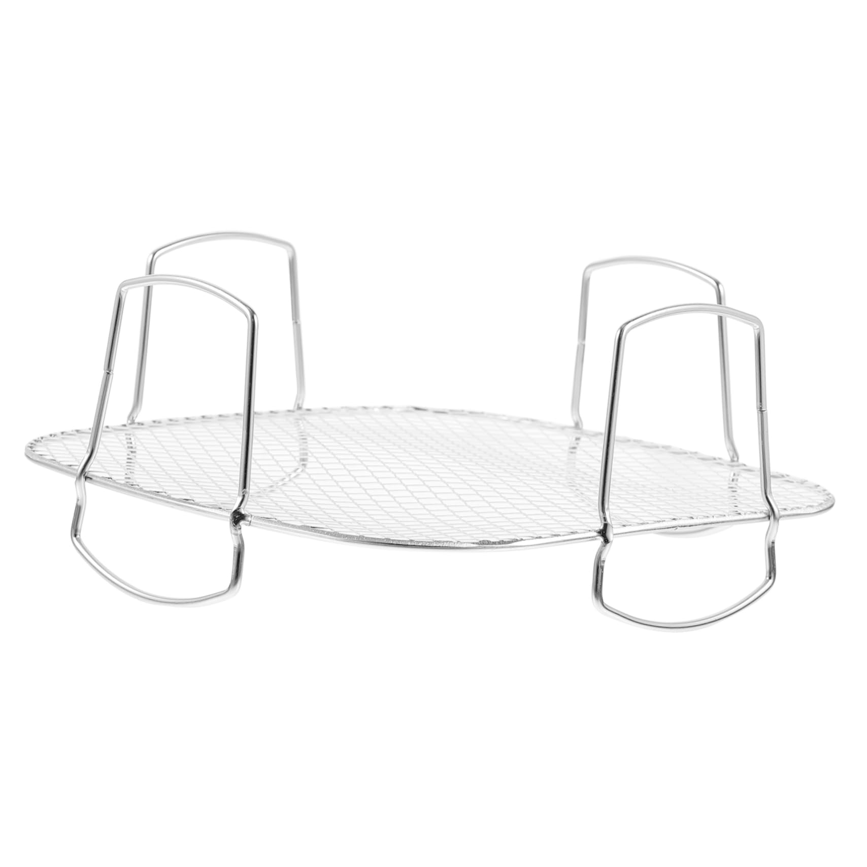 SOLUSTRE Stainless Steel Grill Rack for Air Fryer Household Steaming Bracket with Design for Even Heating Cooking Accessory for Efficient Meal Prep