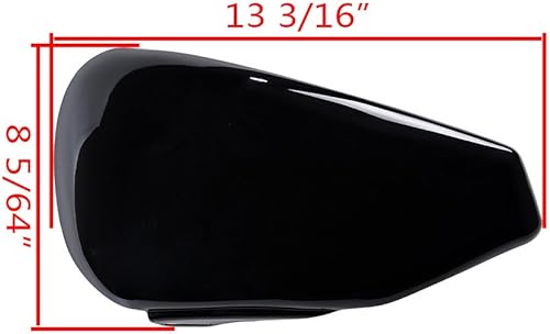 Miniatura 3 de CORP Cubierta de batería del lado izquierdo con clips compatible con Harley Sportster XL883 XL1200 2004-2013 (negro brillante)
