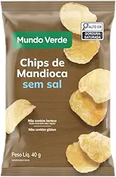 Chips de Mandioca sem Sal Mundo Verde 40g