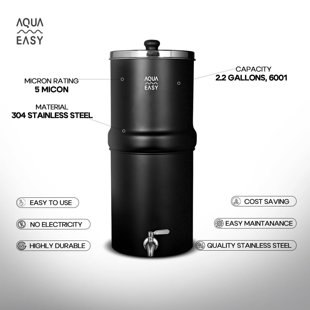 VEVOR Système De Filtration D'Eau Par Gravité 8,5 L, Filtre à
