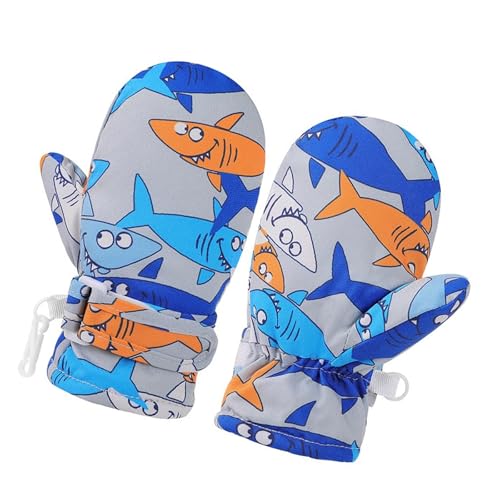 Zkydhbd Guantes de esquí impermeables para niños, guantes térmicos con forro polar, guantes de nieve cálidos para invierno, guantes para exteriores, cómodos de llevar para patinaje sobre hielo