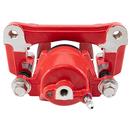 Image of TRQ Rear Brake Caliper Set Painted Red Brackets Compatible with 2008-2015 Toyota Sequoia 2007-2015 Tundra