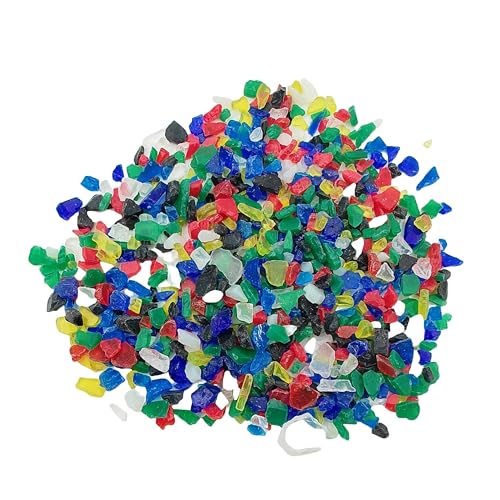 COE90 50g(1.76oz) Mixed Crushed Glass Frits Fusible Glass for Microwave Kiln for DIY Crafts Stained Glass Projects Jewelry Making Supplies(Frit Glass)