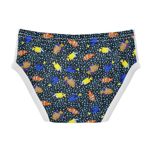 Boys' Exclusive Briefs Toddler Underwear 95% Combed Cotton Boxerbriefs 2T Tropical Fish Pattern 92