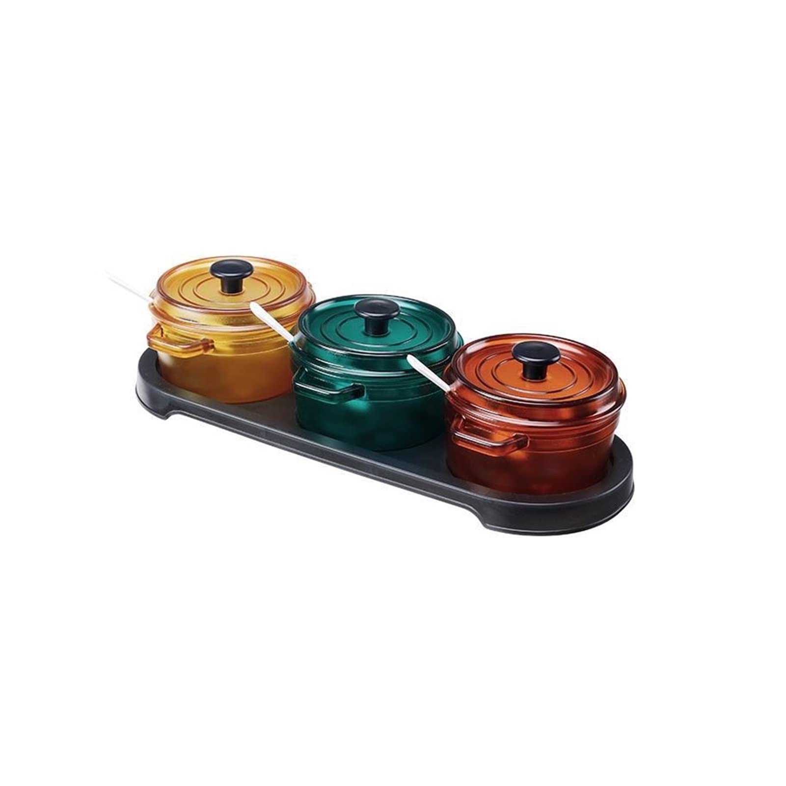 ULTRAWAVE Lata de Condimentos Estantes de Especias frascos de Especias colocador Tarro de Condimentos(Round Set)
