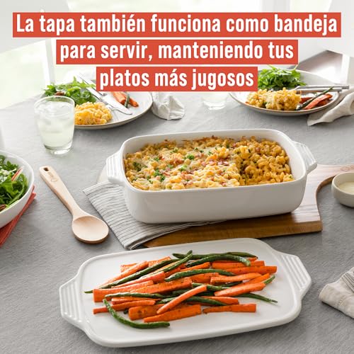 Rustidera de cristal y cerámica Chef Pomodoro elegante y duradera 39cm 5