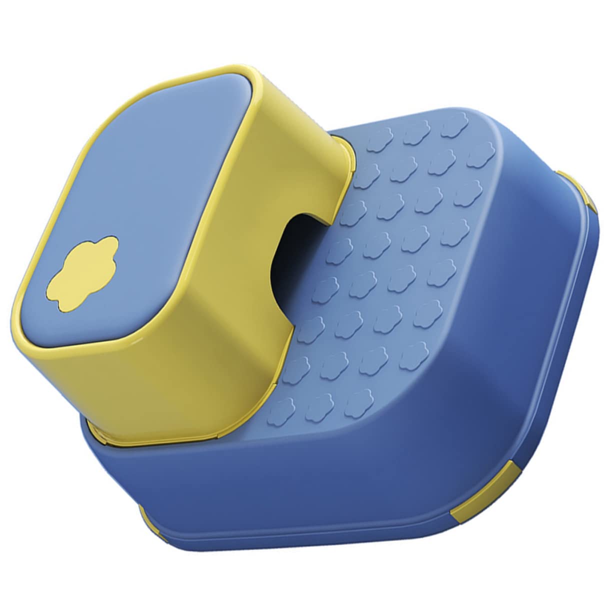 Gatuida Taburete de Seguridad para Niños Pequeños Doble Capa Antideslizante PP Azul y Amarillo para Baño y Cocina Aprendizaje Independiente 1 Unidad