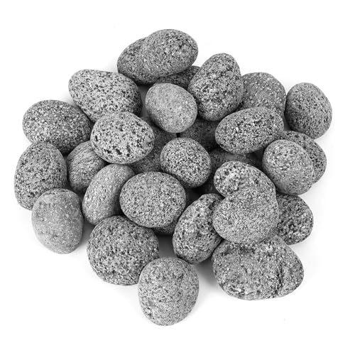 Image of Skyflame 1-2 Inch Natural Tumbled Stones Round Lava Rock Pebbles