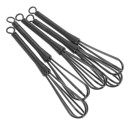 Adorainbow Batidor para Tinte de Cabello y Cocina 5 Piezas de Plástico Pequeño, Mezclador Manual para Salón y Uso Doméstico en Preparación de Alimentos Reutilizable