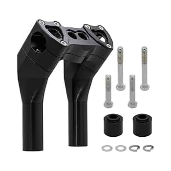 ハーレー1インチハンドルプルバックライザー 3インチリブドプルバックライザー/ステンレス 1インチハンドル用