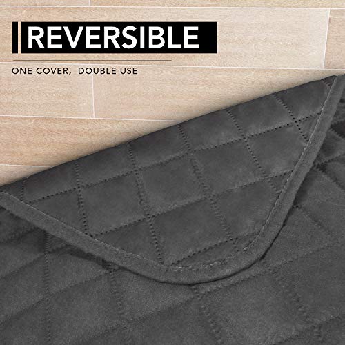 Image of Easy-Going Sofa Slipcover L Shape Sectional Couch Cover 42 x 68 inches Rectangular Chaise Lounge Cover Reversible Sofa Cover Furniture Protector for Pets Kids Children Dog Cat(Darkgray /Darkgray)