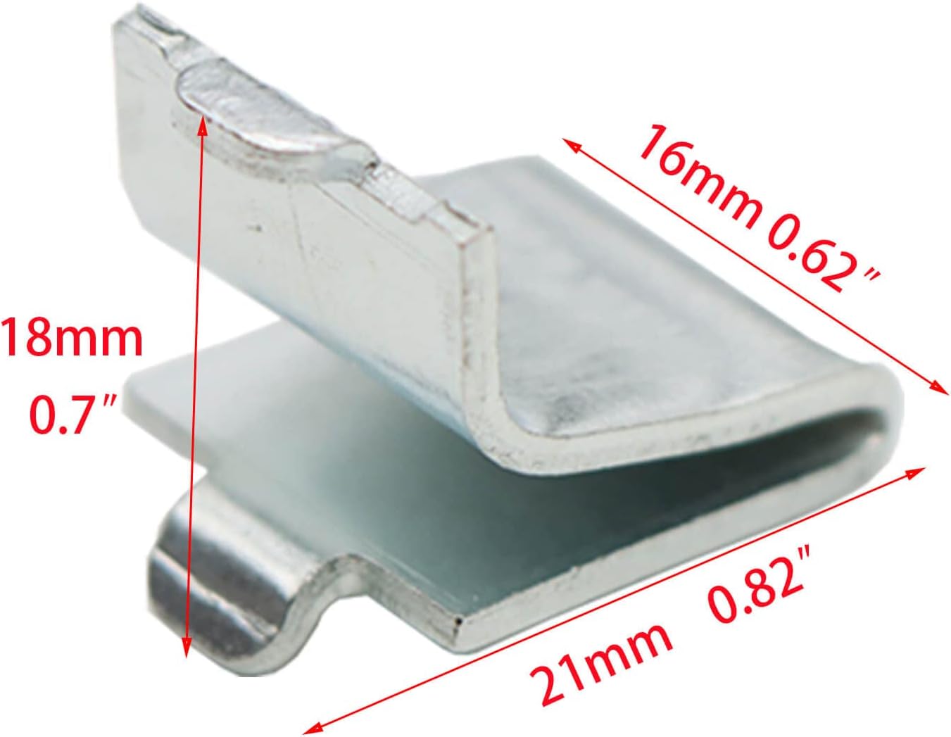 20 Pieces Adjustable Steel Pilaster Shelf Clips Support, Shelving Bracket Clips for Metal and Wood Shelves, Silver
