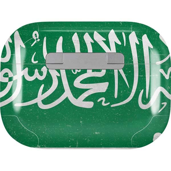 Skinit Decal Audio Skin Compatible with AirPods Pro 2nd Gen - Saudi Arabia Flag Distressed Design