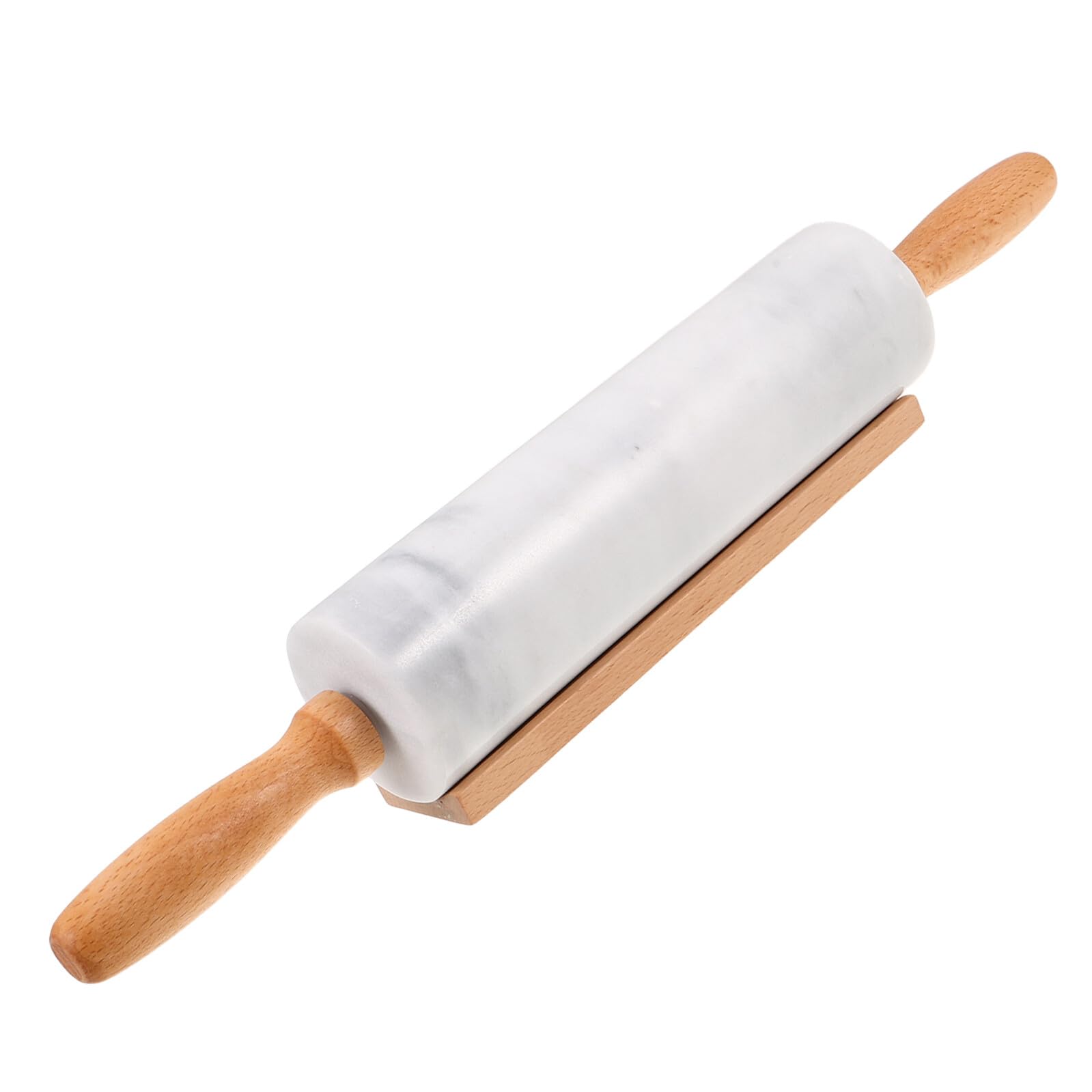 Lurrose 3 Piezas Rodillo de Mármol para Repostería Rodillo de Cocina Antideslizante para Masa Fondant Pan Pizza Diseño Ergonómico Fácil de Usar y Limpiar