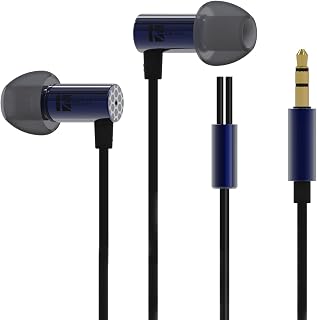 keephifi KBEAR Little Q in-Ear Earphone, Stereo Wired Earbuds with 6mm Composite DD, Powerful Resolution Noise Isolating for Sleep, Music, Gaming and Commuting (Blue no mic)