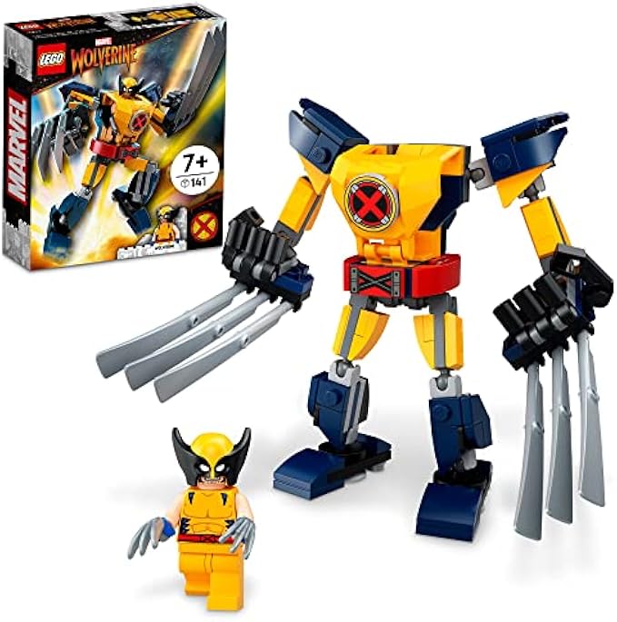 LEGO Marvel Wolverine Mech Armor 76202 Building Kit; Collectible Mech and Minifigure for Wolverine Fans Aged 7+ (141 Pieces)