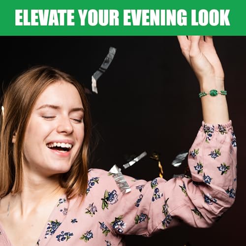 "SS Boutique" Green Malachite Healing Bracelet, Handmade Braided Gemstone Bangle for Meditation, Energy, Spiritual Protection & Mental Balance - 1pc Yoga Bracelet with Premium Gift Box3