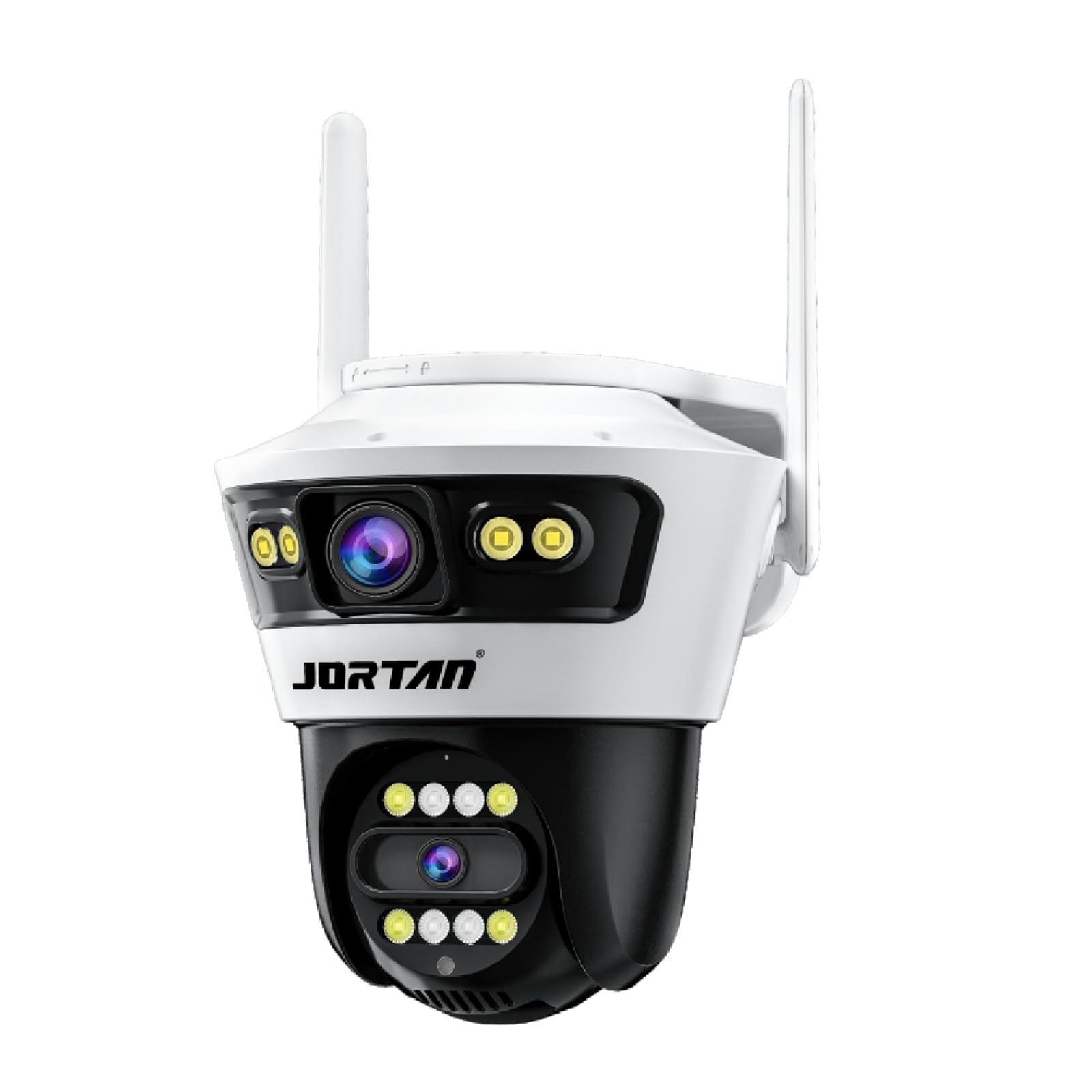 6MP 2-in-1 Dual Camera Smart Wifi Security Camera 12V/2A HD Outdoor PTZ Cam Horizontal and Up Down Rotation with Person/Vehicle Detection & Color Night Vision & Spotlight Siren & Two Way Audio