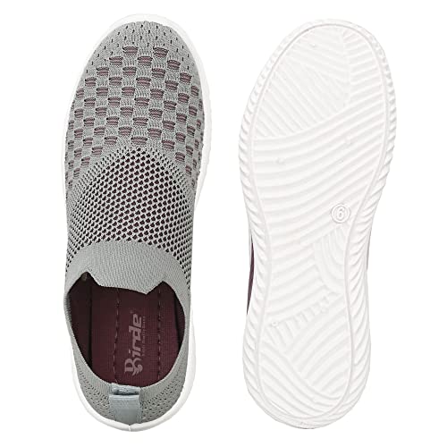 Image of Birde Women Knitting Upper Women PVC Casual Shoes for Women Walking Shoes